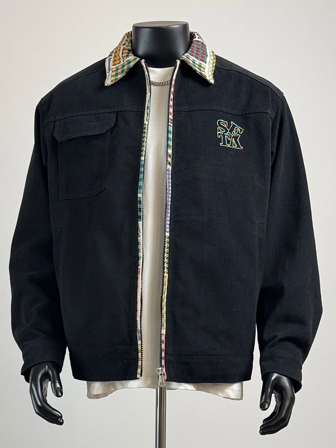 

Куртка рабочая повседневная с контрастным воротником, универсальная спецодежда, верхняя одежда из полиэфирного волокна, с длинными рукавами, на молнии, без капюшона