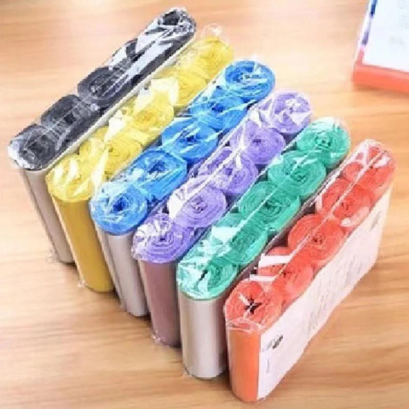 5 Rolls 1 Pack 100Pcs Household Disposable Trash Pouch Kitchen Storage Garbage Bags Cleaning Waste Bag Plastic Bag