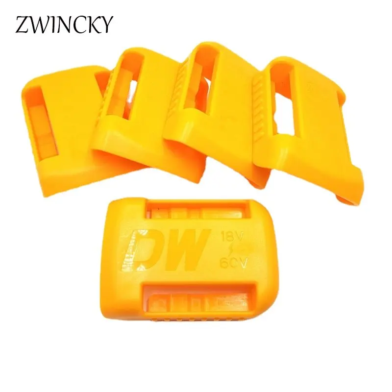 Suporte de Bateria Portátil 5/2 Peças para Dewalt, Suporte de Bateria de Parede 18V 20V para Dewalt, Suporte de Armazenamento de Bateria 18V-60V Amarelo
