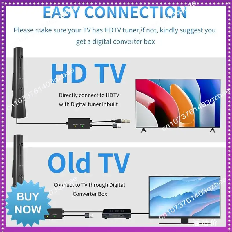 Hot Ltem Indoor TV Antenna With Amplifier 46-862M Long Range 7000 4K 1080P Digital HD Signal Booster DVBT2 ATSC TV Receiver