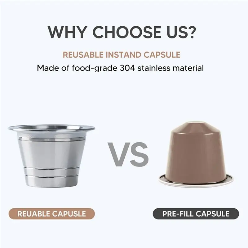 Stainless Steel Reusable Coffee Capsule Reusable Coffee Capsule Cup Filter Compatible With Delta Q Coffee Accessories.-A77G