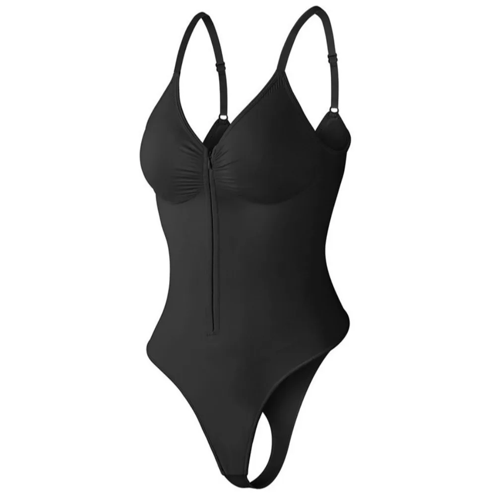 Seamless Body Shaper Waist Trainer Butt Lifting Tummy Control Bodysuit Invisible Front Zipper Abdominal Shaper Body Contouring