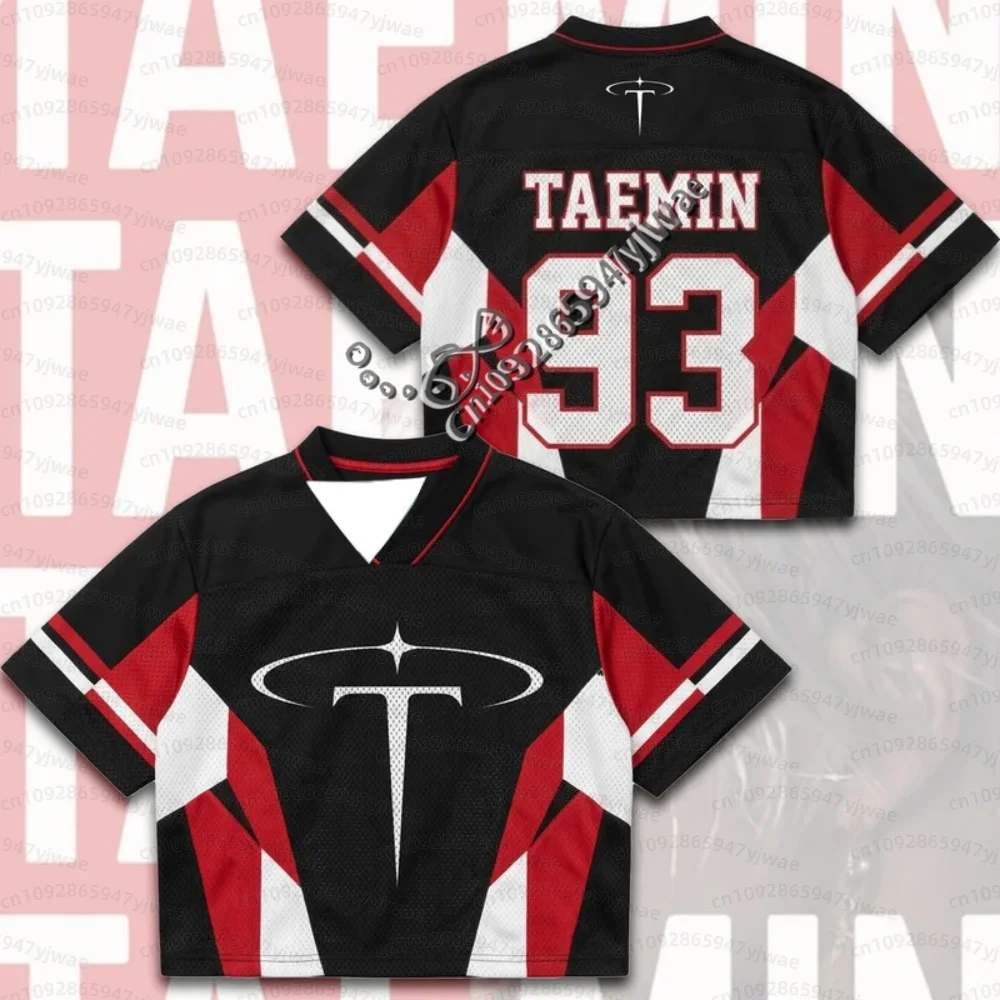 2026 Summer Men Fashion O-Neck Short Sleeve T-Shirt Bold Taemin World Tour Liminal Mixed Mesh Jersey Jersey Concert fans T-Shirt