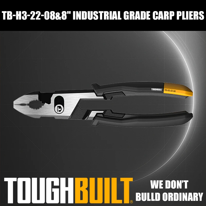 

ToughBuilt TB-H3-22-08 8-inch Industrial-Grade Carp Pliers Hand Tools