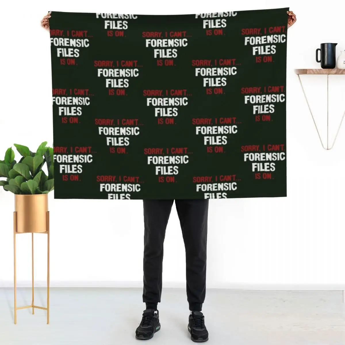 Sorry I Cant Forensic Files Is On Popular 90s Tv Show Fan, Policeman Throw Blanket Retros Plaid christmas decoration Blankets