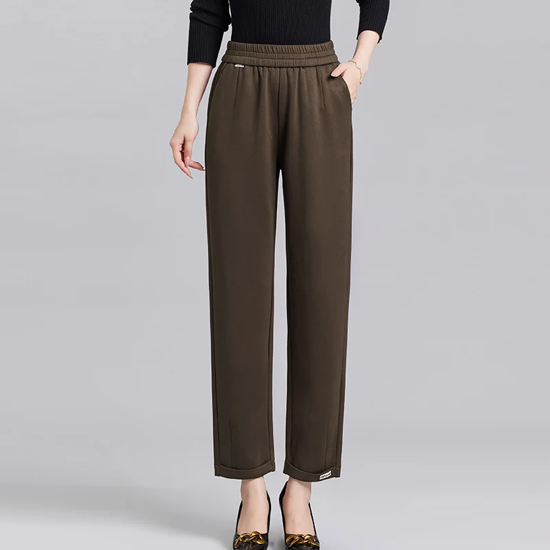 

Faionable Straight Leg Pants for Middle-Aged Mothers Autumn New Sle Loose Casual Pants for ly Women Slimming Long Tr...