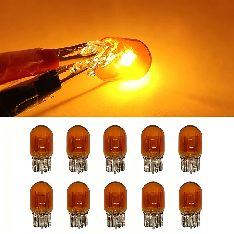 

10pcs T20 7443 7440 Signal Light W21/5W Halogen Clear Glass DRL Daytime Running Lights Turn Stop Signal Brake Tail Light Bulbs