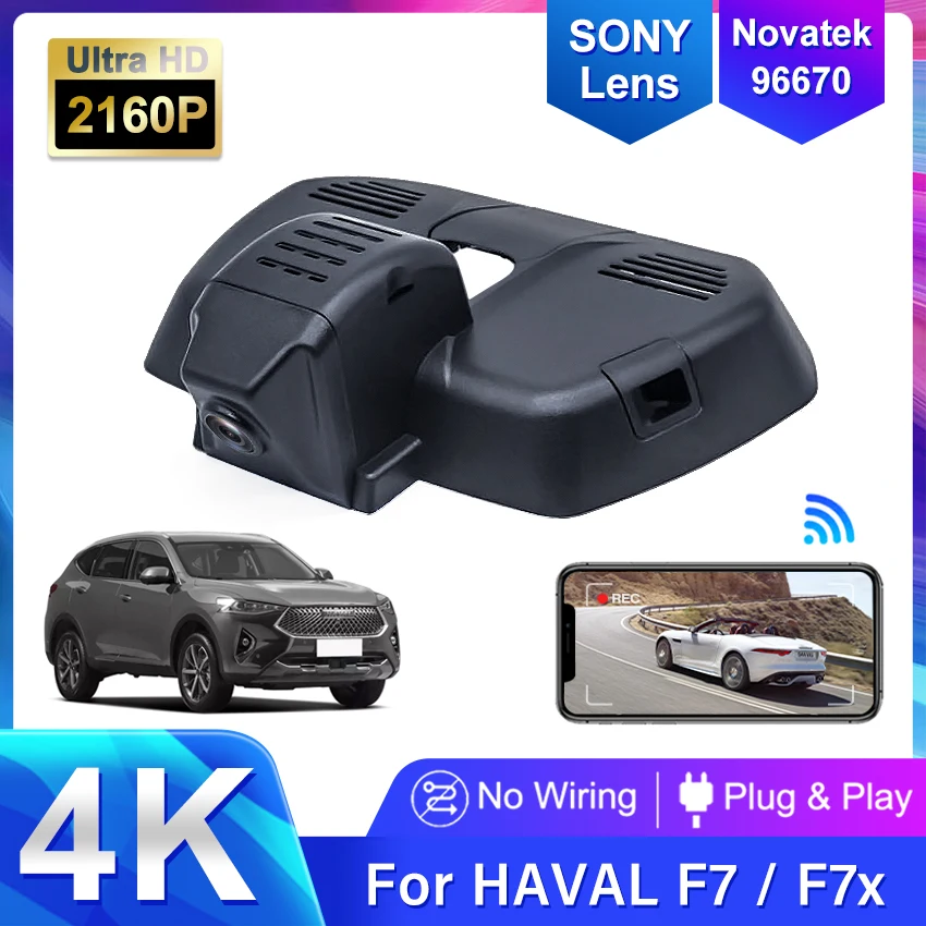 

4K Dash Cam Car DVR WIFI Video Recorder Camera For HAVAL F7 F7i F7X 2019 2020 2021 2022 HD 2160P Dashcam USB Port By APP Control