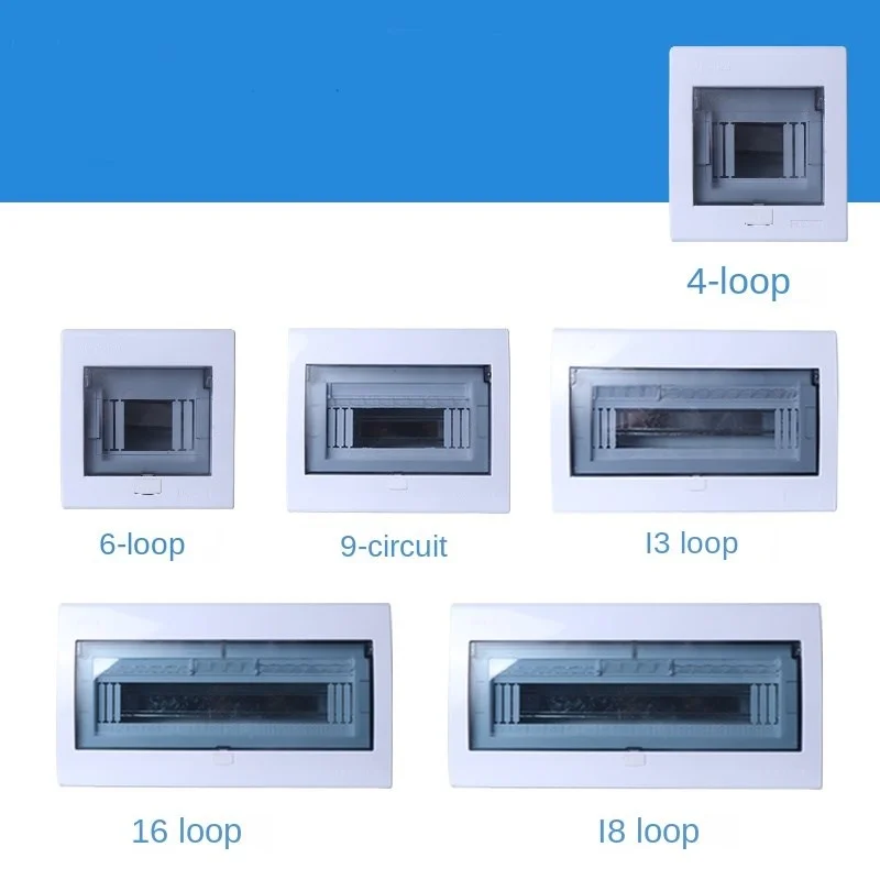 5-26 Ways Distribution Box For Miniature Circuit Breaker Iron Bottom Plastic Protection Switch Box Mcb Din Rail Electrical Boxes