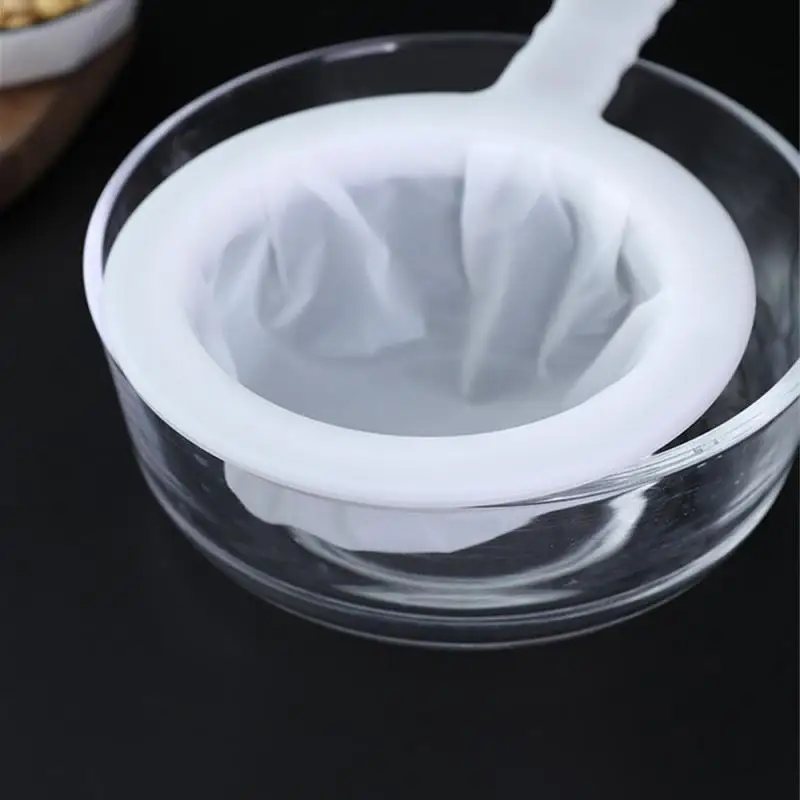 100/200/400 Mesh Washable Nylon Ultra Fine Filter Mesh Strainer Spoon Sieve Soy Milk Juice Coffee Tea Filter Kitchen Colander