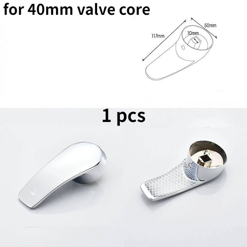 Chrome Faucet Lever Handle – Zinc Alloy Replacement For 35mm Valve Core, Single Lever For Bathroom Sink & Toilet