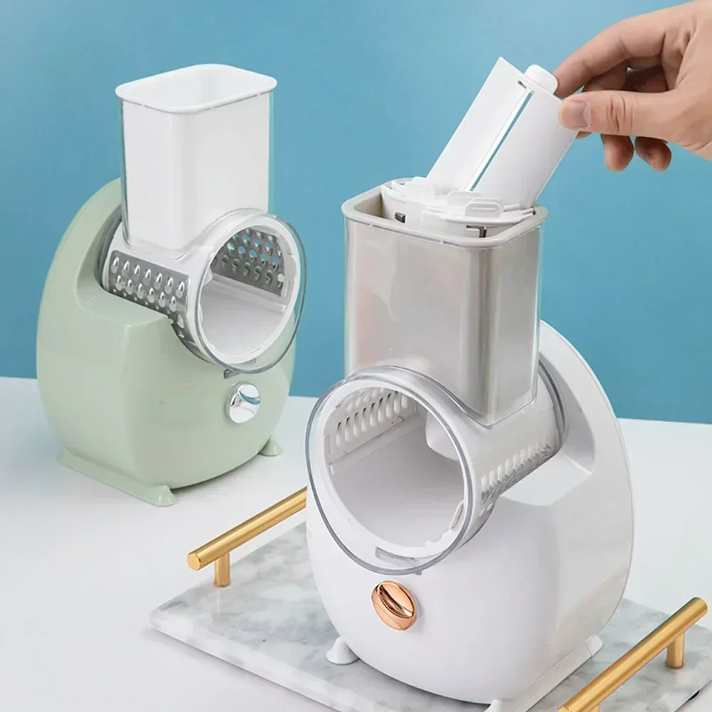 Electric Rotary Vegetable Slicer Vegetable Cutter Slicer Shredder Automatic Chopper Shredded Grater Fruit Section Kitchen Tool