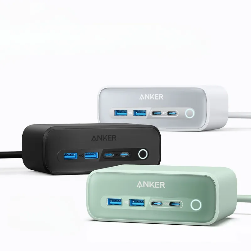 Imagem -03 - Anker-usb Socket Strip com Nitreto de Gálio Mesa Carregador Comprimento de 15 Metros 2tipo-c Mais 2usb-a