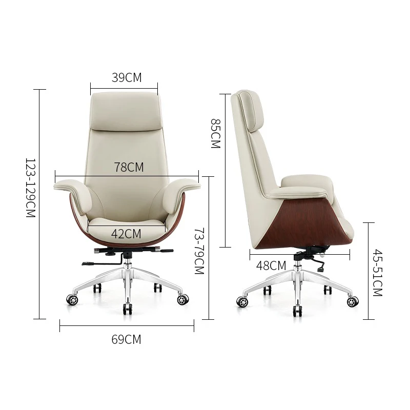 Wholesale Office Chairs Modern High Back Leather Office Chair Furniture Office Executive Leather Swivel Chair for Meeting Room
