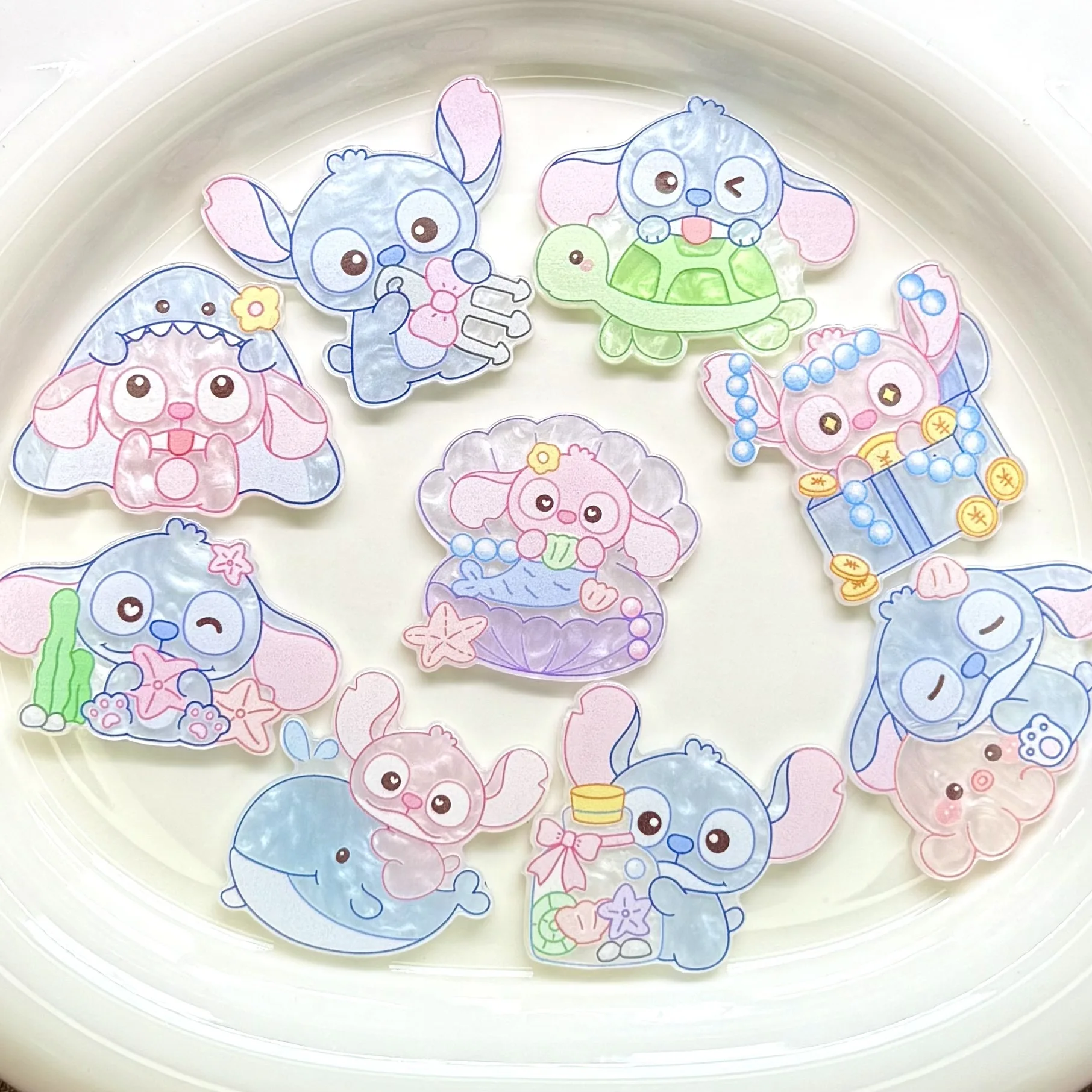 MINISO ディズニー アクリル 漫画 かわいい 超かわいい 水柄 粘着 DIY アクセサリー