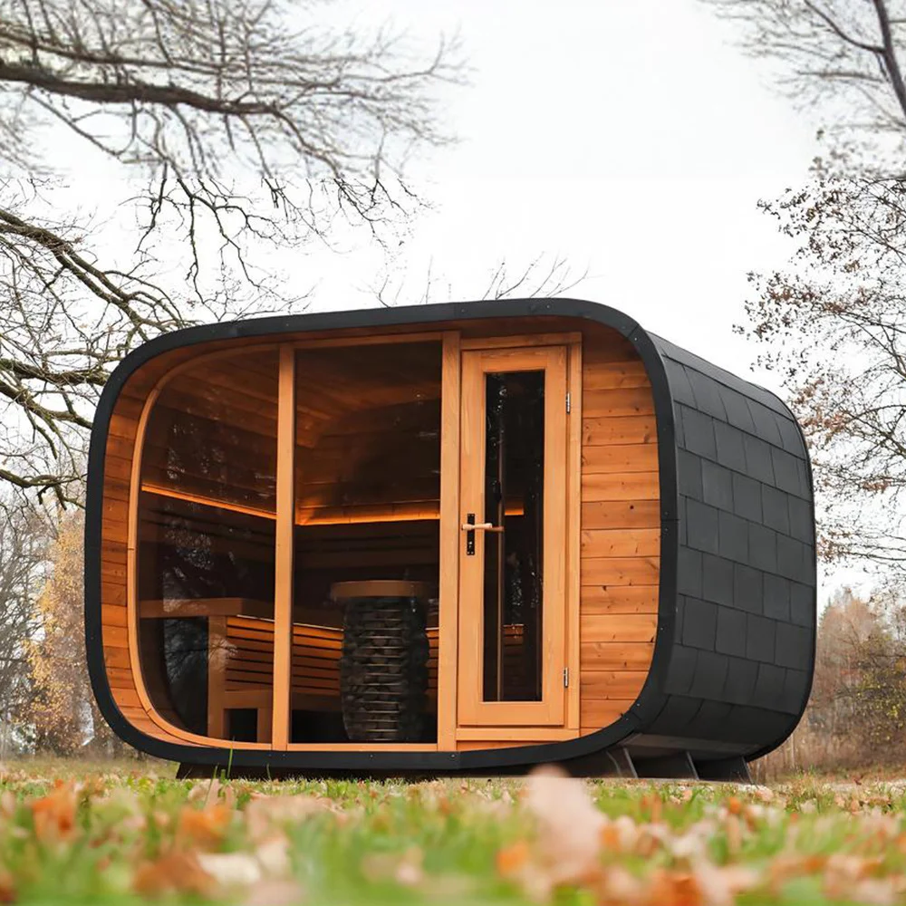 

STLFDuo Solid Wood Modern Style Dry and Wet Steam Heating Sauna Stove Solid Wood Outdoor