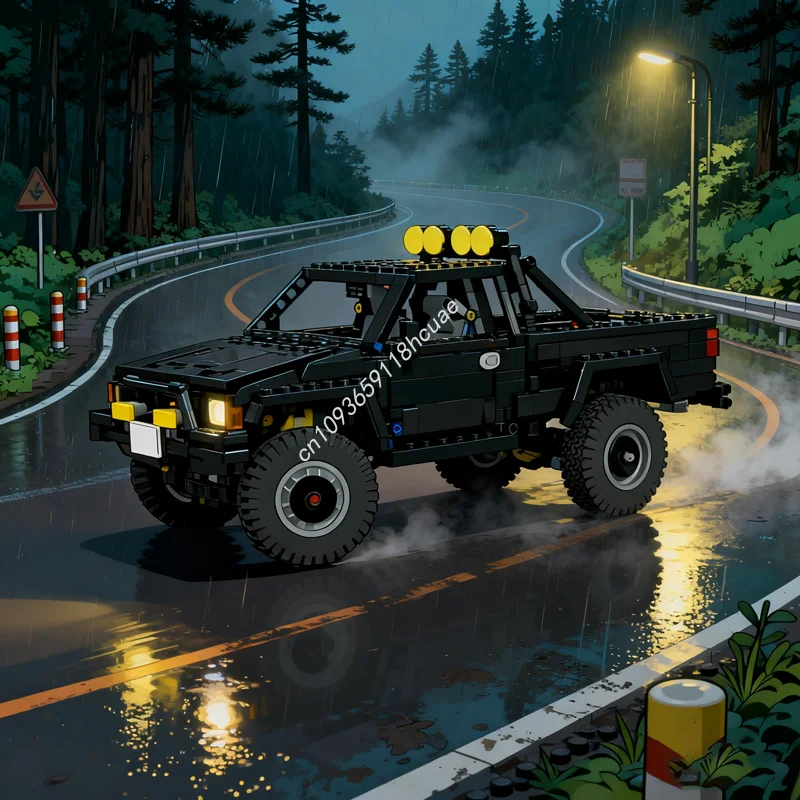 

1310pcs MOC Toyota Xtra Cab Pickup Truck Hilux Model Building Toy Blocks Assemble Education Brick Kids Christmas Gift Birthday