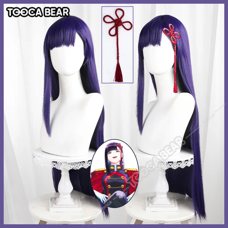 Ren Yamashiro Cosplay Wig Anime Mato Seihei no Slave Purple Long Hair Hairpin Himari Azuma Heat-resistant Fiber Hair+Wig Cap