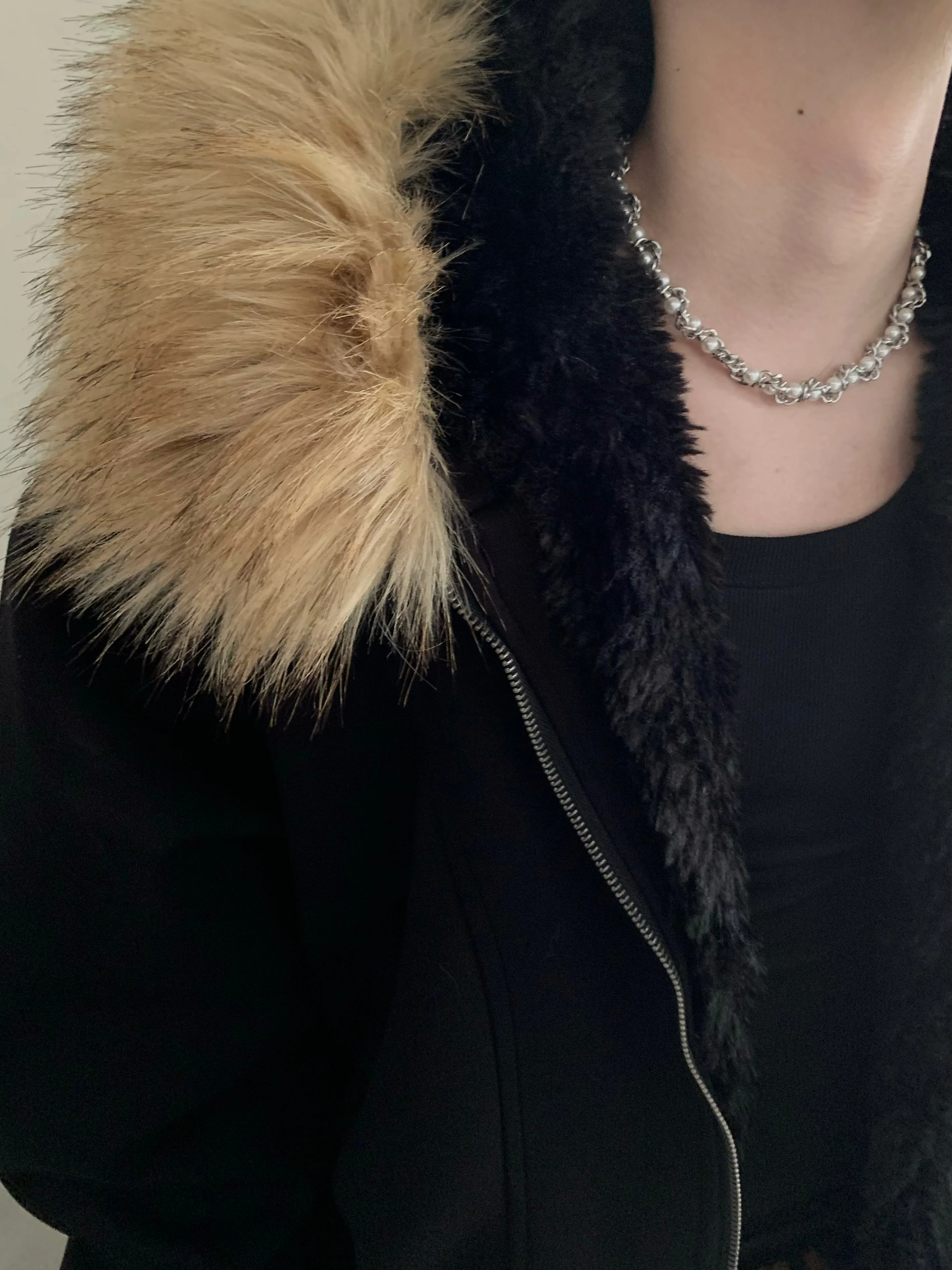 معاطف رجالية شتوية جديدة على الطراز الأمريكي لعام 2025 ذات ياقة من الفرو الصناعي مع قلنسوة معاطف مريحة سميكة وفضفاضة بلون سادة سترات أنيقة #5