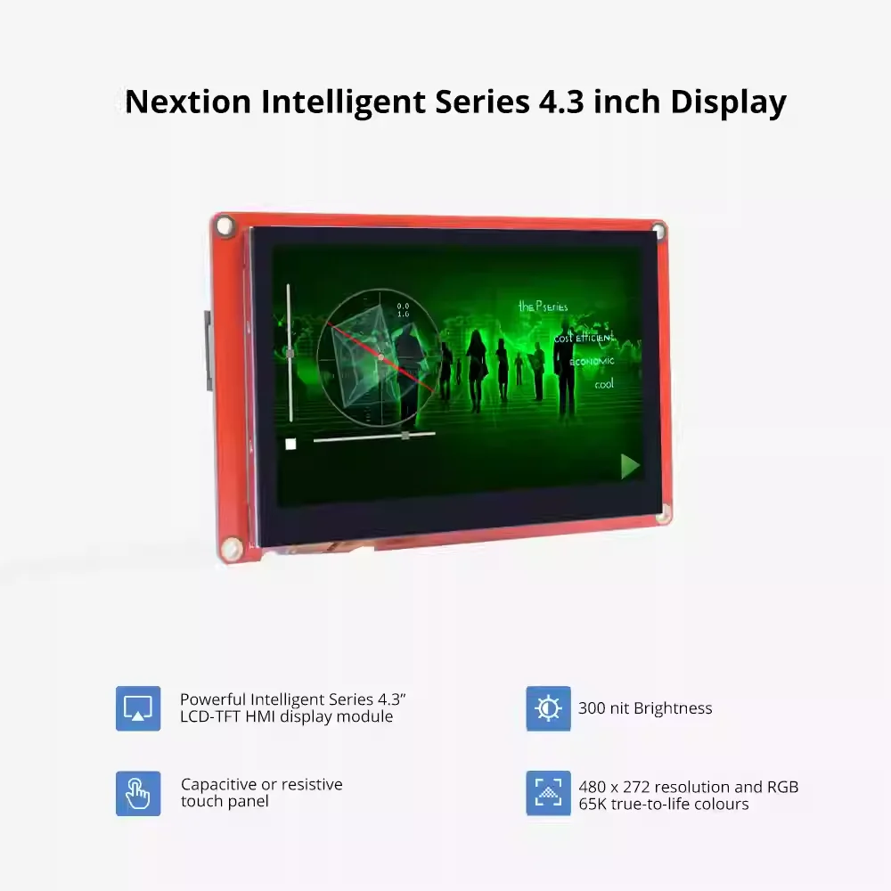 

Nextion NX4827P043-011R/NX4827P043-011C 4,3-дюймовый HMI TFT ЖК-дисплей с сенсорным дисплеем, модуль человеческого машинного интерфейса