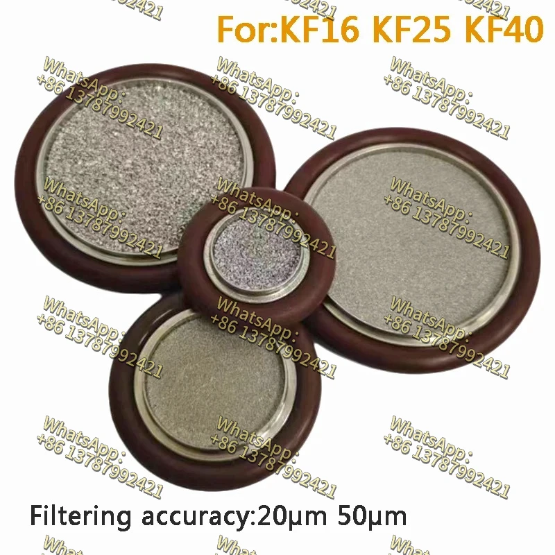 Vacuum bracket KF16 KF25 KF40 Sintered Metal Filter Centering Ring     pipeline filter element 20μm 50μm