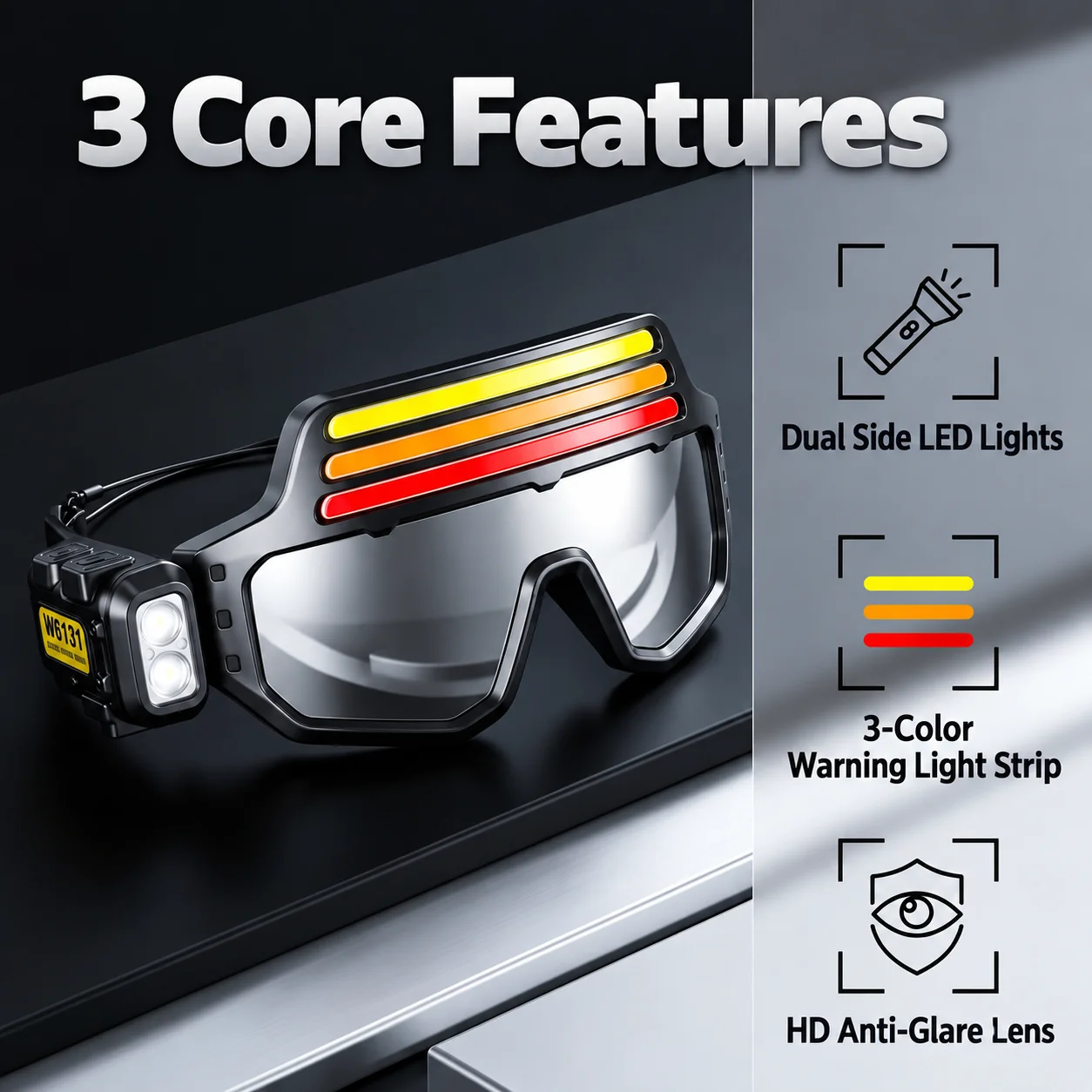 Type C Headlamp Motion Sensor Motion Sensor Headlamp Headlamp Glasses Adjustable For Low Light Tasks Night Cycling Vehicle