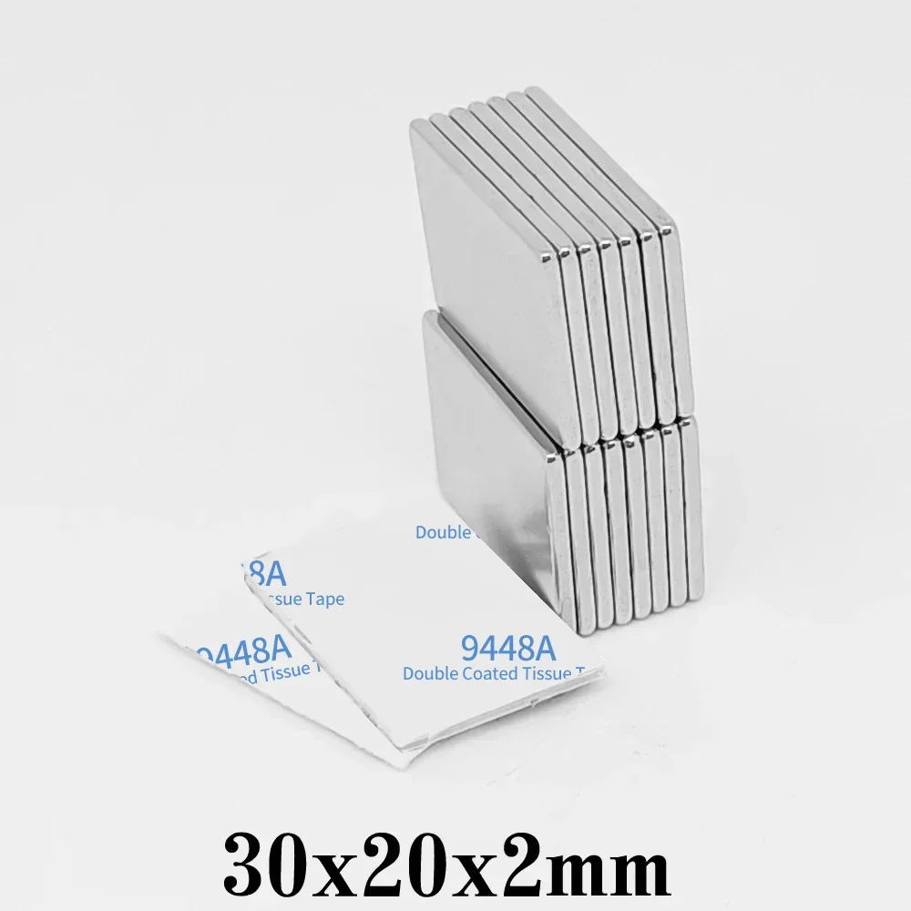 

30X20X2mm Quadrate Magnet With Self - Adhesive Tape 30*20*2 For Home Refrigerators, Offices DIY 30x20x2