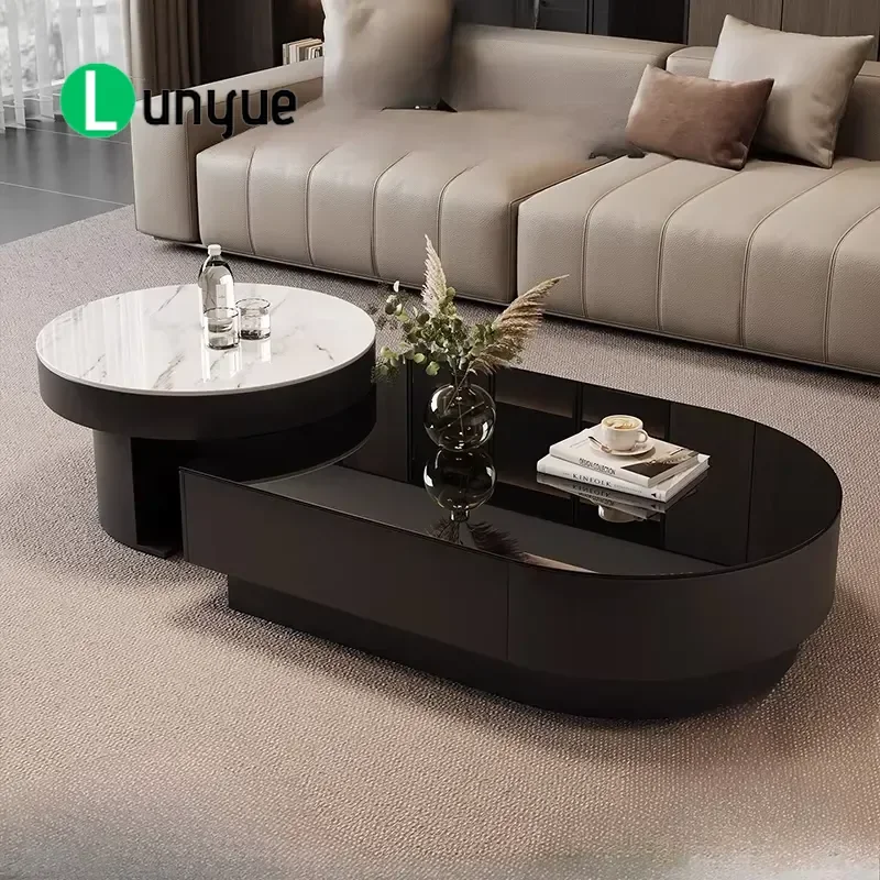 Modern Luxury Coffee Table Foldable Design Simple Elegant Living Room Furniture Versatile Space Saving Glamour Home Decor