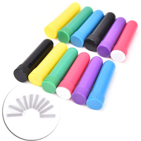 10 Pcs/lot Muti Color Empty Blank Nasal Containers Essential Oil Aromatherapy Blank Nasal Inhaler Tubes (10 Complete Sticks)