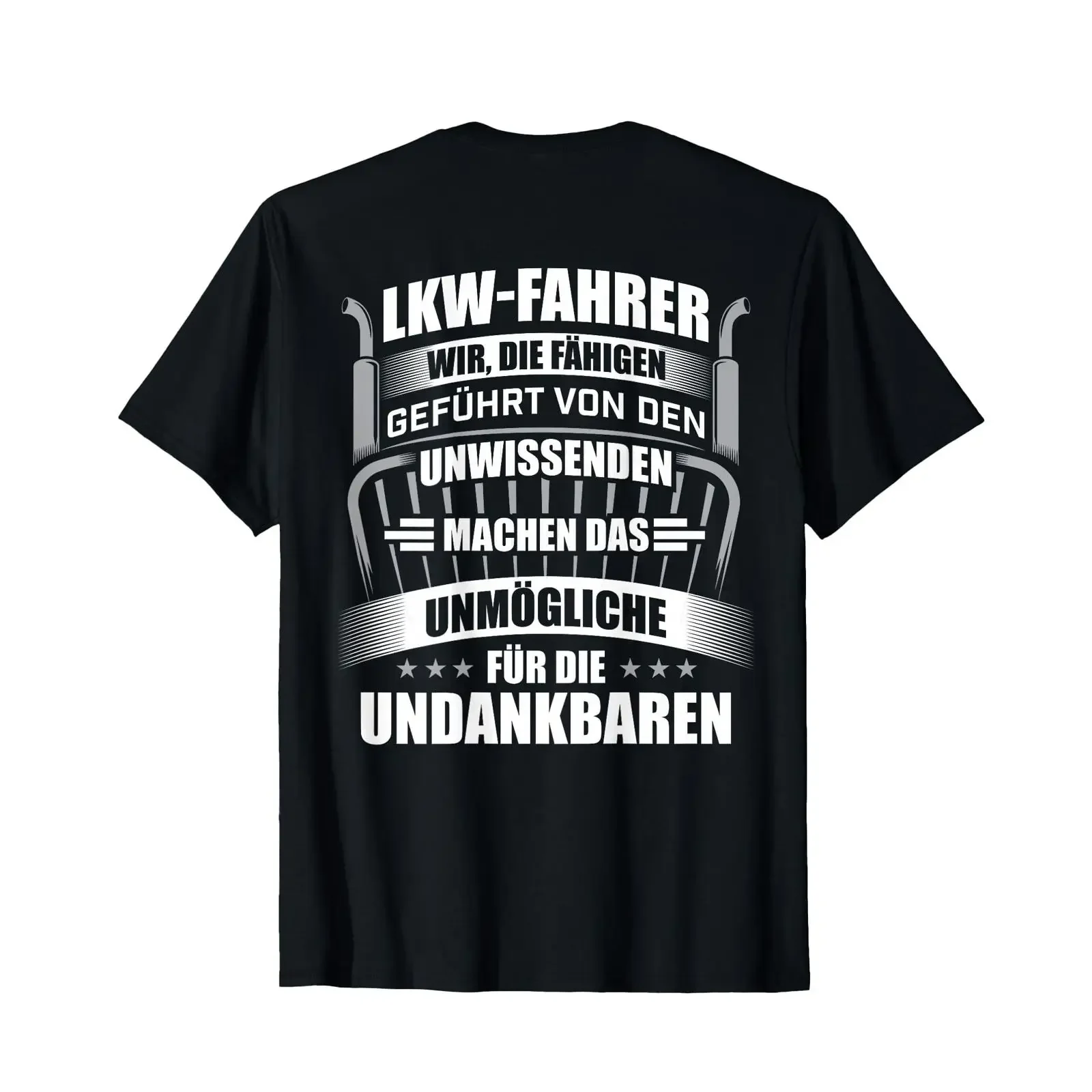 Men's truck drivers make the impossible for unthoughtful trucker shirt vintage Washed designer clothes Versatile graphic