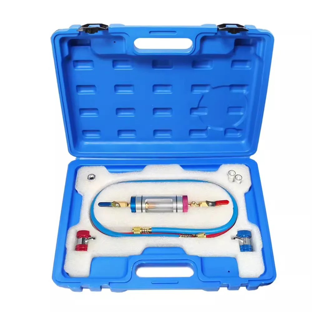 Refrigerant Oil Filler Auto Air Conditioner Refrigerant Oil Analyzer Refrigerant Filler Compressor Oil Filter Test Tool