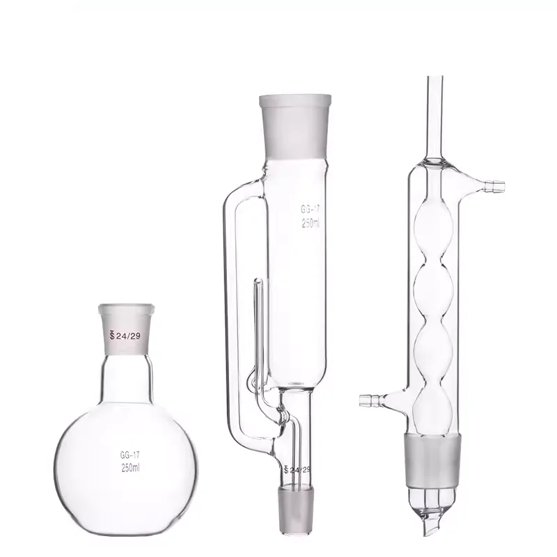 Spherical fat extractor Soxhlet extractor high borosilicate thickened distillation flat bottom flask 150/250/500/1000/2000ml