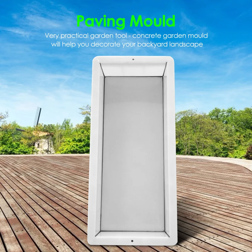 

Garden Path Paving Moulds Home DIY Concrete Reusable Rectangle-shaped Stone Mold