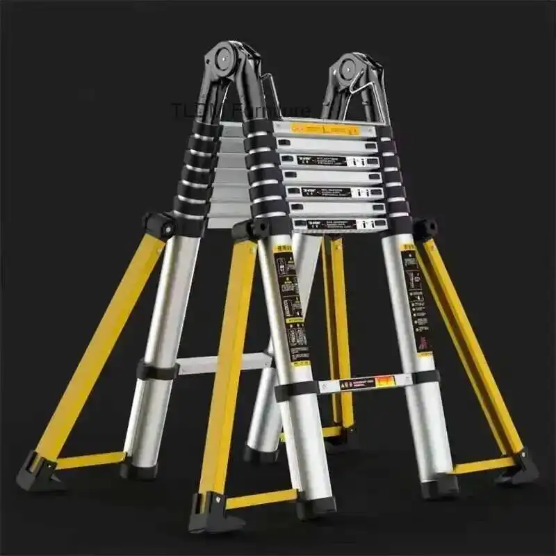 Lift Aluminum Alloy Stairs Multifunction Telescopic  Ladders Household Folding Ladders Herringbone Ladder Hot Safety Engineering
