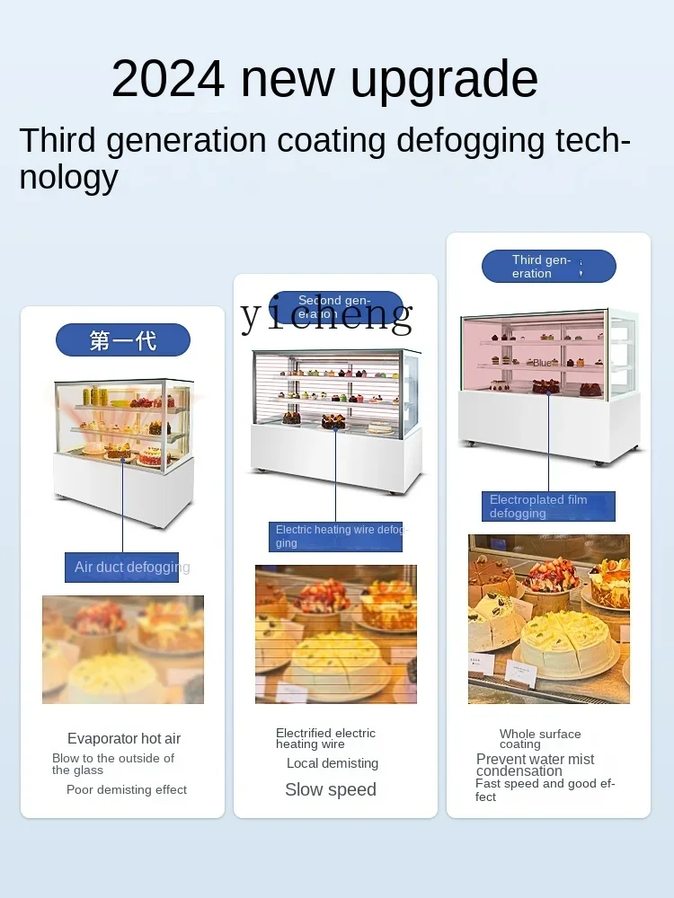 ZK Cake Refrigerated Display Cabinet Commercial Air-Cooled Small Dessert Cake Showcase Fresh Refrigerator