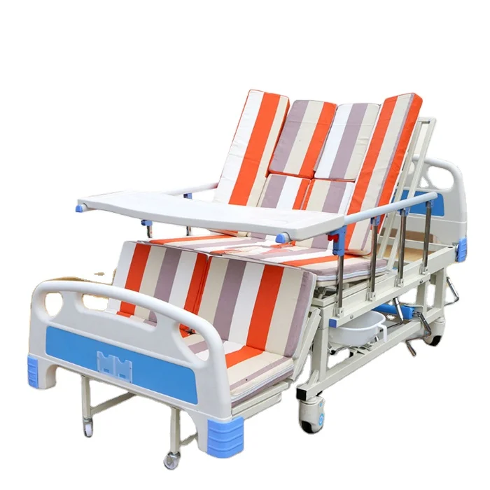 

EU-HC523 Multi-Function hospital bed Medical manual Hospital Bed With Rails patient bed for home