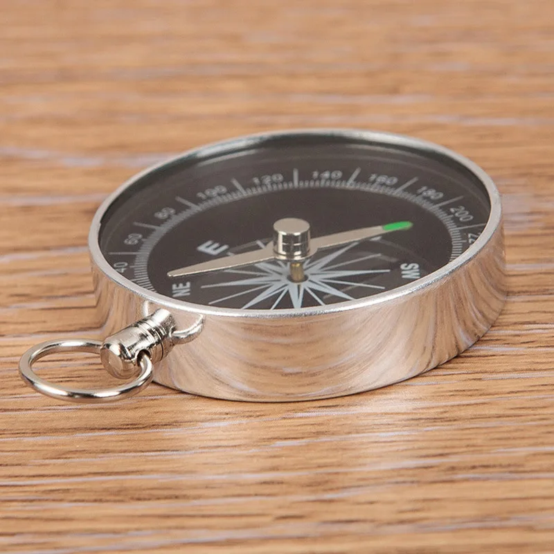 1Pc Compass Keychain Pendant Aluminum Alloy Metal Material Portable Gift Mini Pocket Outdoor Adventure Travel Compass Tools