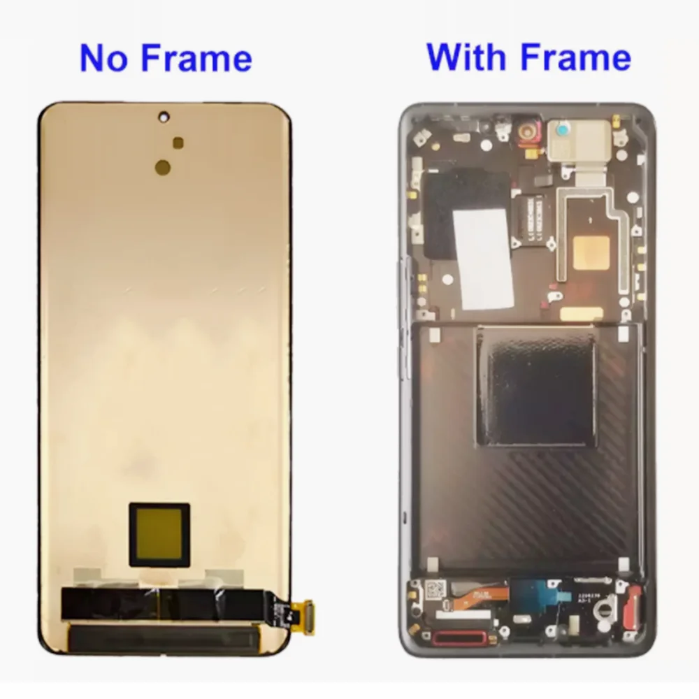 Original Display + Frame For Xiaomi 12 Pro 12S Ultra 12X 5G 12T LCD Screen Touch Digitizer Assembly 2203121C Replacement