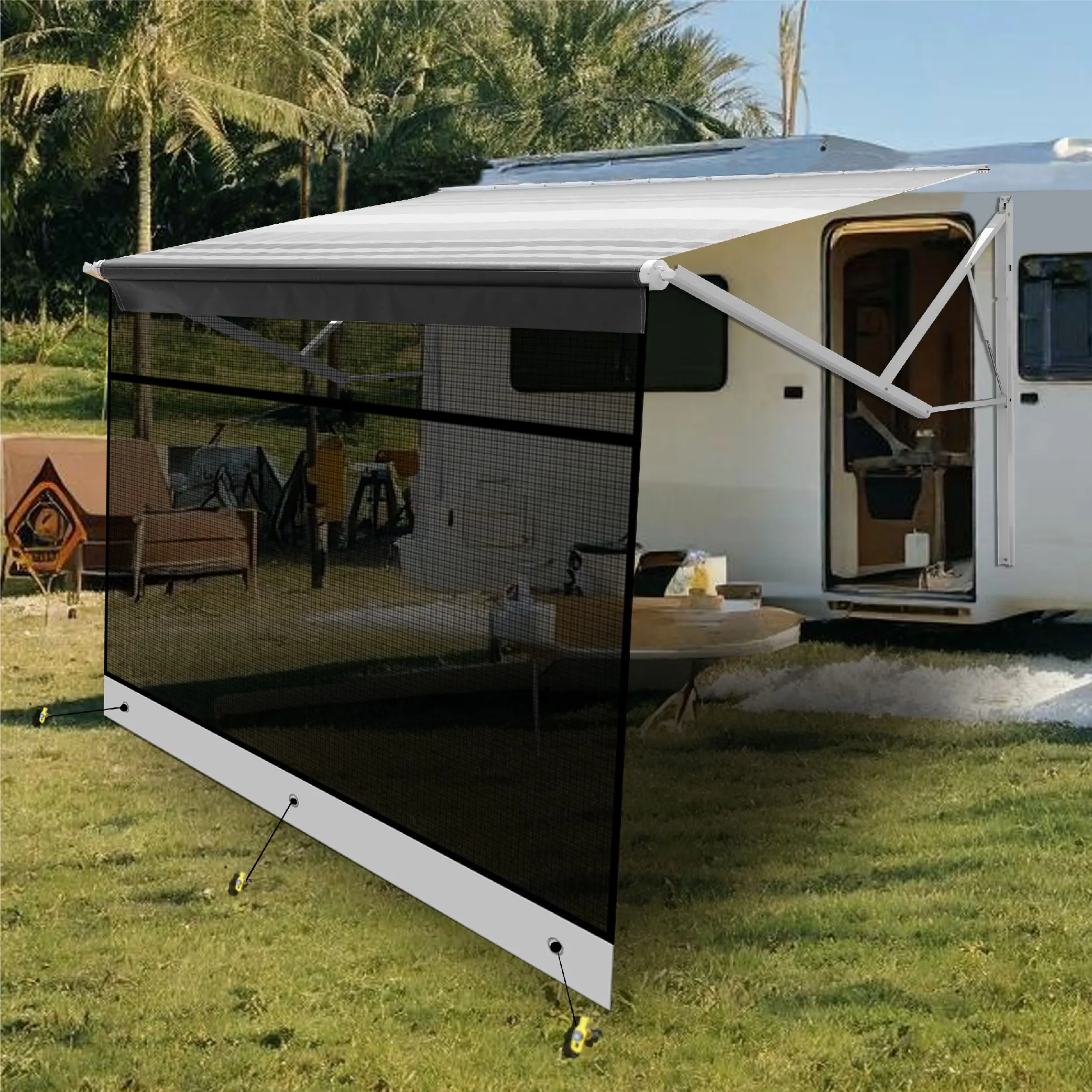 

Awnlux Factory Sun Blocker Anti-UV Fashion Style Sunshade UV Blocker for RV Caravan Camper Van Awning