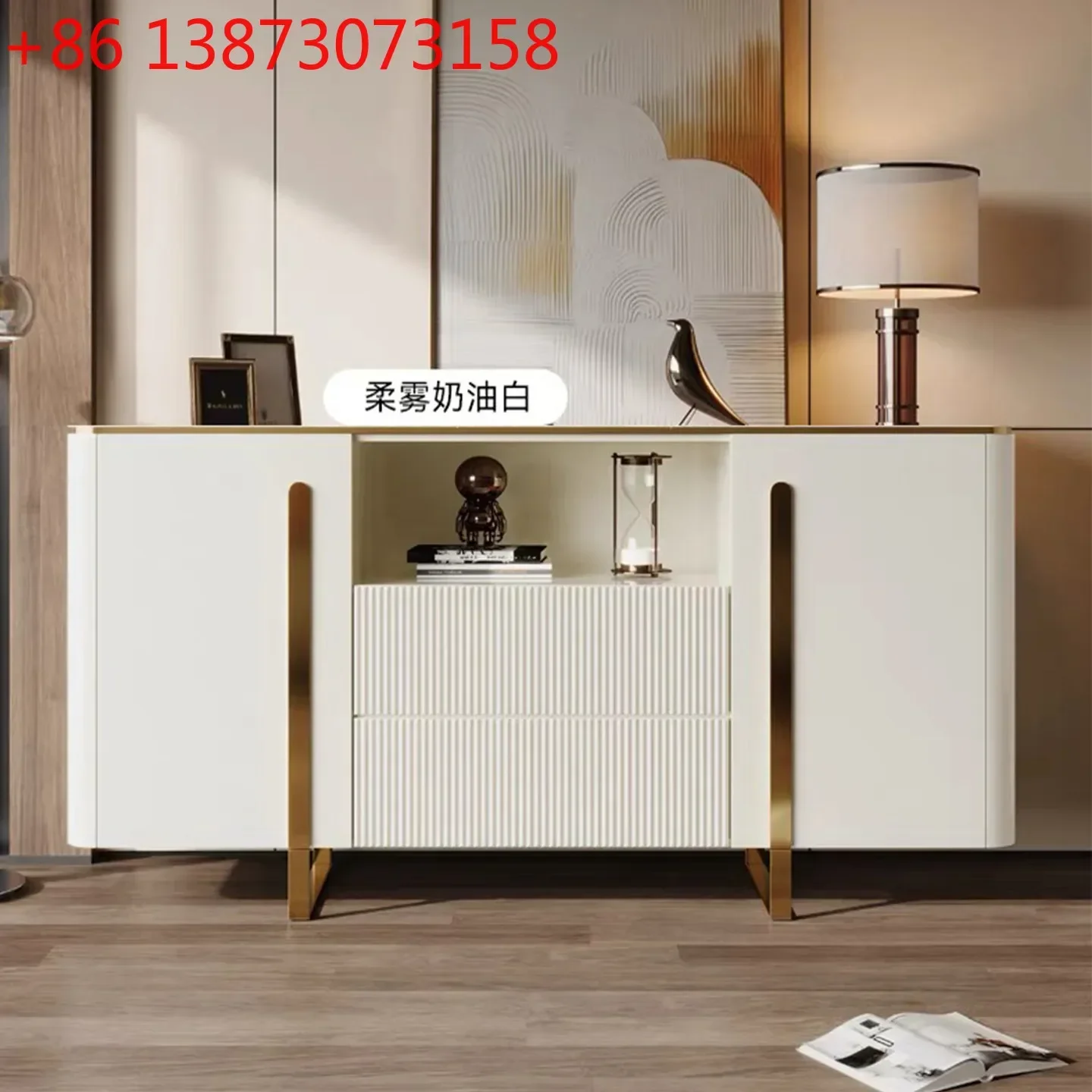 Italian rock slab multi-functional modern simple living room storage cabinet