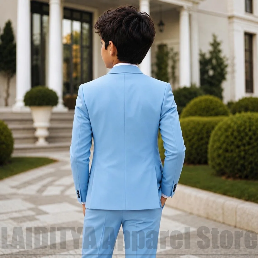 Elegant Boys 3 Piece Suit Set Kids Formal Blazer Vest Pants Outfit Fashion Wedding Flower Boy Birthday Banquet Party Tuxedo