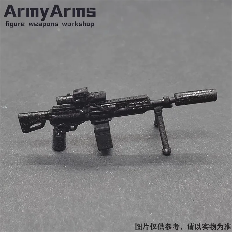 ArmyArms 1/50 Scale Soldier Accessories 4.5CM M250 Weapon Plastic Model Toys For Action Figure Doll Body In Stock