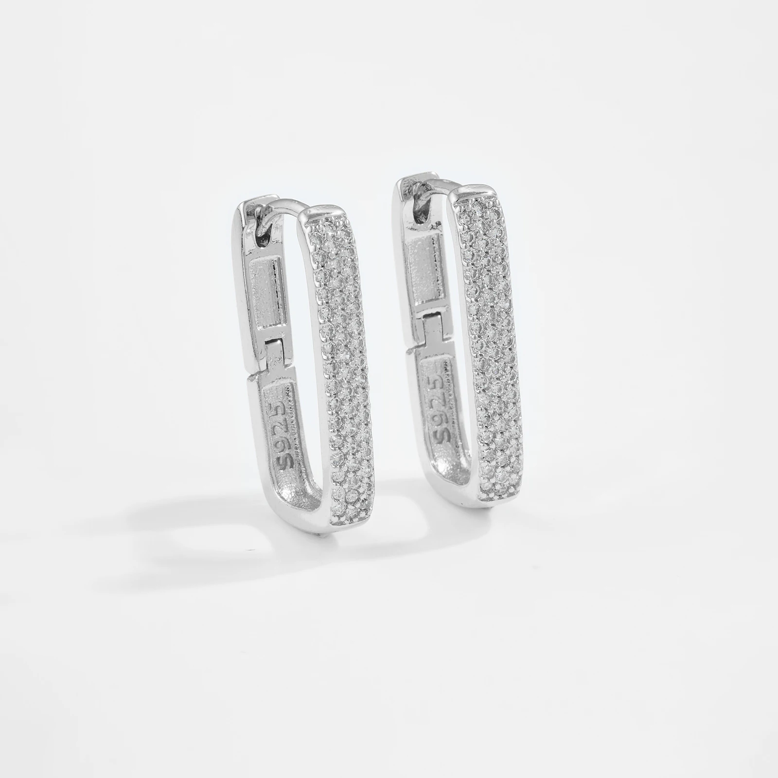 

Серьги-петли VEWANT из стерлингового серебра 925 пробы с геометрическим цирконием CZ, серьги-петли для пирсинга, 2021, женские роскошные дизайнерские модные ювелирные изделия, подарок