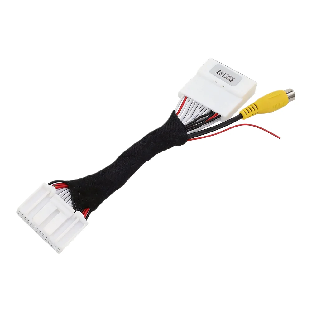 12V Vehicle Reversing Camera Adapter Cable with 28P Pins Compatible with For Toyota For Lexus Rearview Mirror Installation