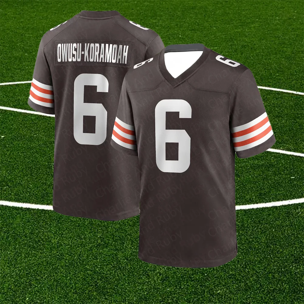 Brown Jersey No. 6/85/95 Classic Short-Sleeved Outdoorray Jeremiah Owusu-Koramoah David Njoku Myles Garrett Cleveland Browns