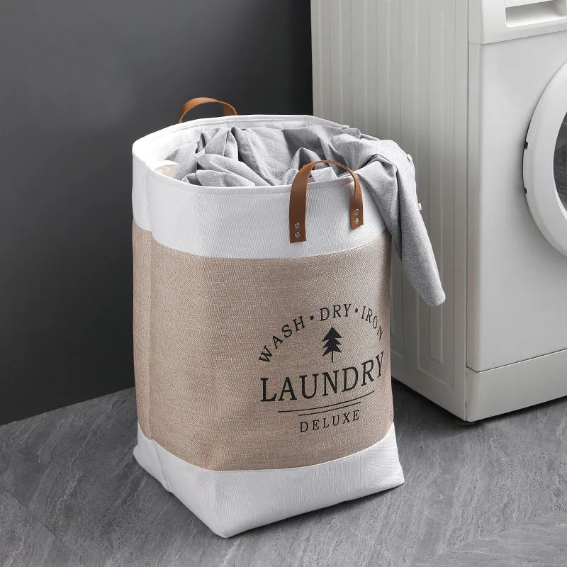 Large Capacity Laundry Basket Dirty Clothes Basket Fabric Laundry Basket Folding Storage Basket Household Storage Box Portable