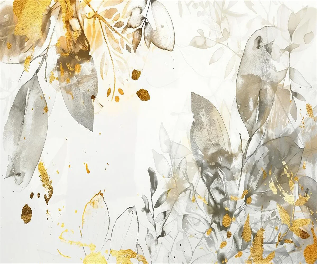 Mural de tamaño personalizado, acuarela pintada a mano, pequeñas flores de jardín frescas, decoración de fondo, pintura, papel tapiz 3d