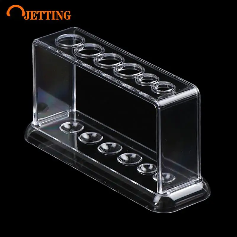 1PC Plastic Clear Test Tube Rack 6 Holes Stand Lab Test Tube Stand Shelf School Supply Laboratory Equipment