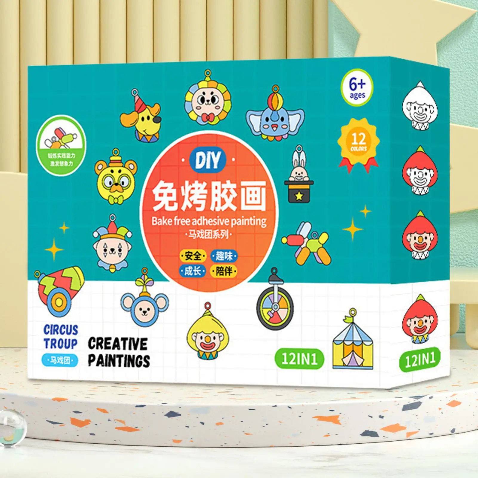 

Kids Paint Set Educational Gel Painting Toy DIY Craft Kits For Boys Girls Ages 6 Home Craft School Project Creative Play