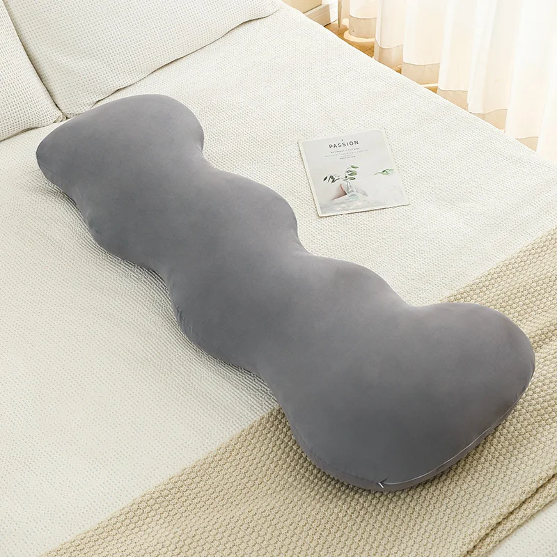 105x48cm Cooling Ice Silk Body Pillow Maternity Side Sleeping Leg Hugging Long Bolster Removable Inner Core Washable Cover